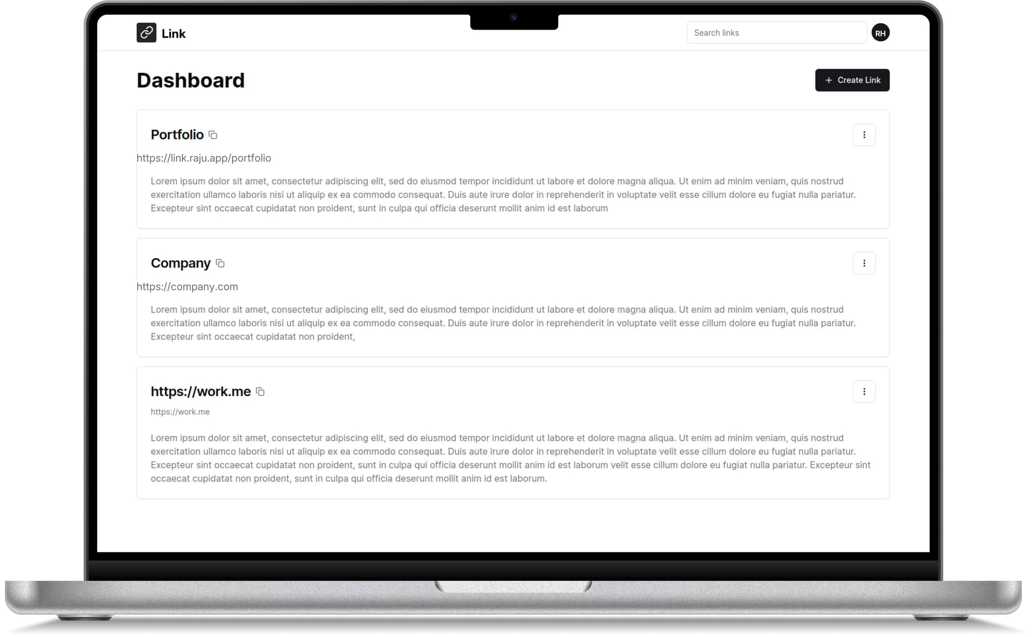 Link Dashboard Preview